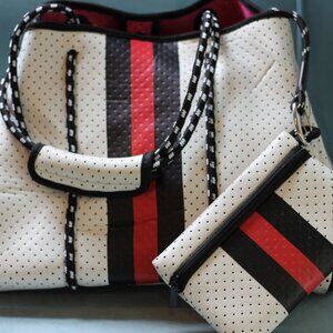 White Neoprene Tote Bag